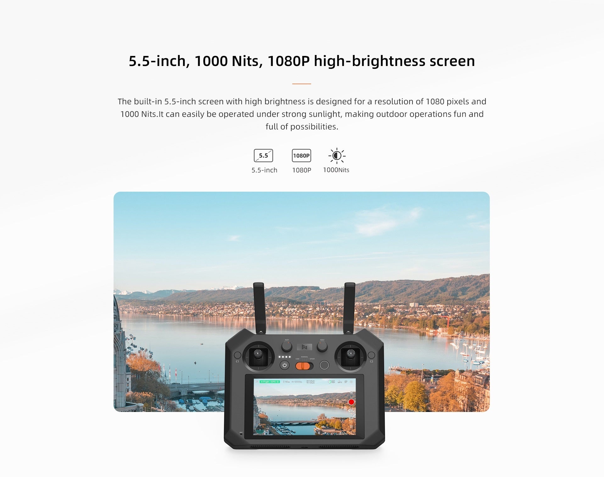 Xiaomi Fimi TX10A Fernbedienung mit integriertem Bildschirm