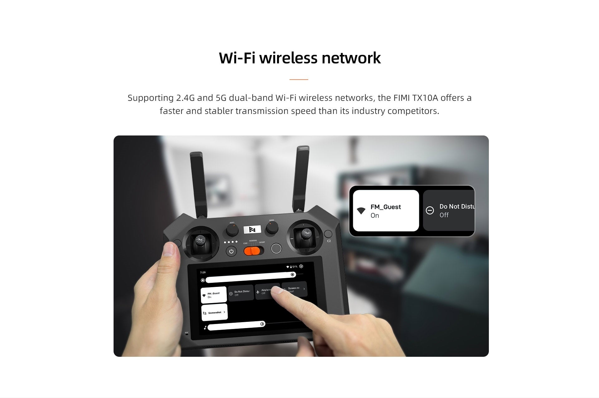 Xiaomi Fimi TX10A Fernbedienung mit integriertem Bildschirm
