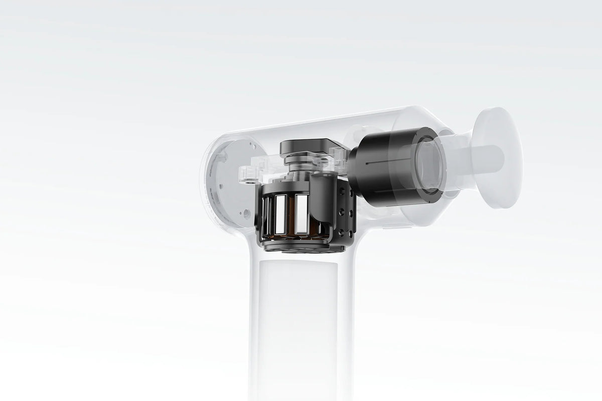 Doorzichtige Xiaomi Massage Gun Mini 2 met de borstelloze motor van 58W