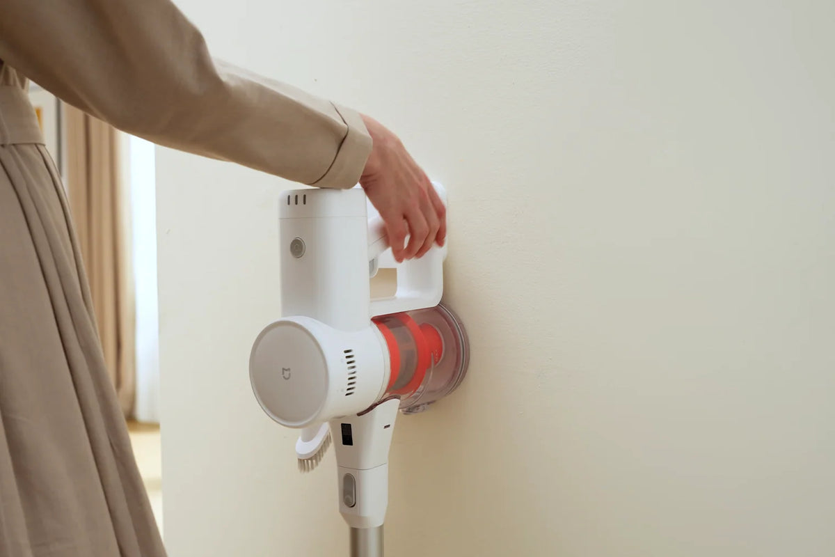 Xiaomi Mijia Vacuum Cleaner 4C hangt aan de wandbeugel