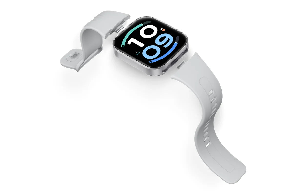 Xiaomi Redmi Watch 6 Active in Matte Silver met losgeklikt quick-release bandje