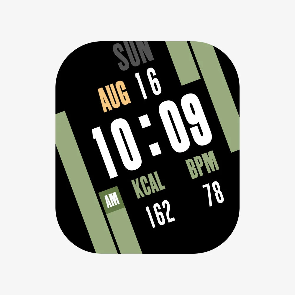 Sportieve wijzerplaat met stats op de Xiaomi Redmi Watch 6 Active