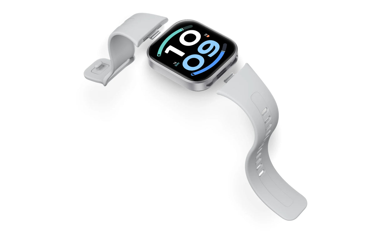 Xiaomi Redmi Watch 6 Active in Matte Silver met losgeklikt snelwisselbandje