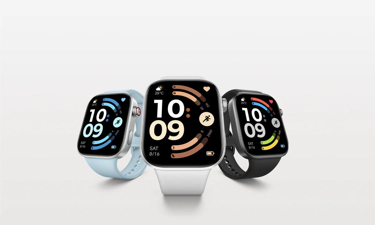 Xiaomi Redmi Watch 6 in Glacier Blue, Silver Gray en Obsidian Black
