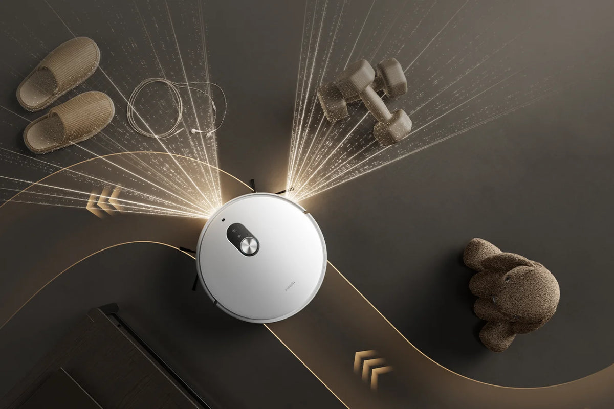 Xiaomi Robot Vacuum 6 Pro herkent slippers, een kabel en gewichten met zijn drie camera's