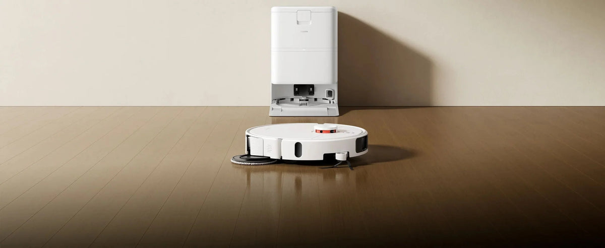 Xiaomi Robot Vacuum H50 Pro met station in een lichte woonkamer