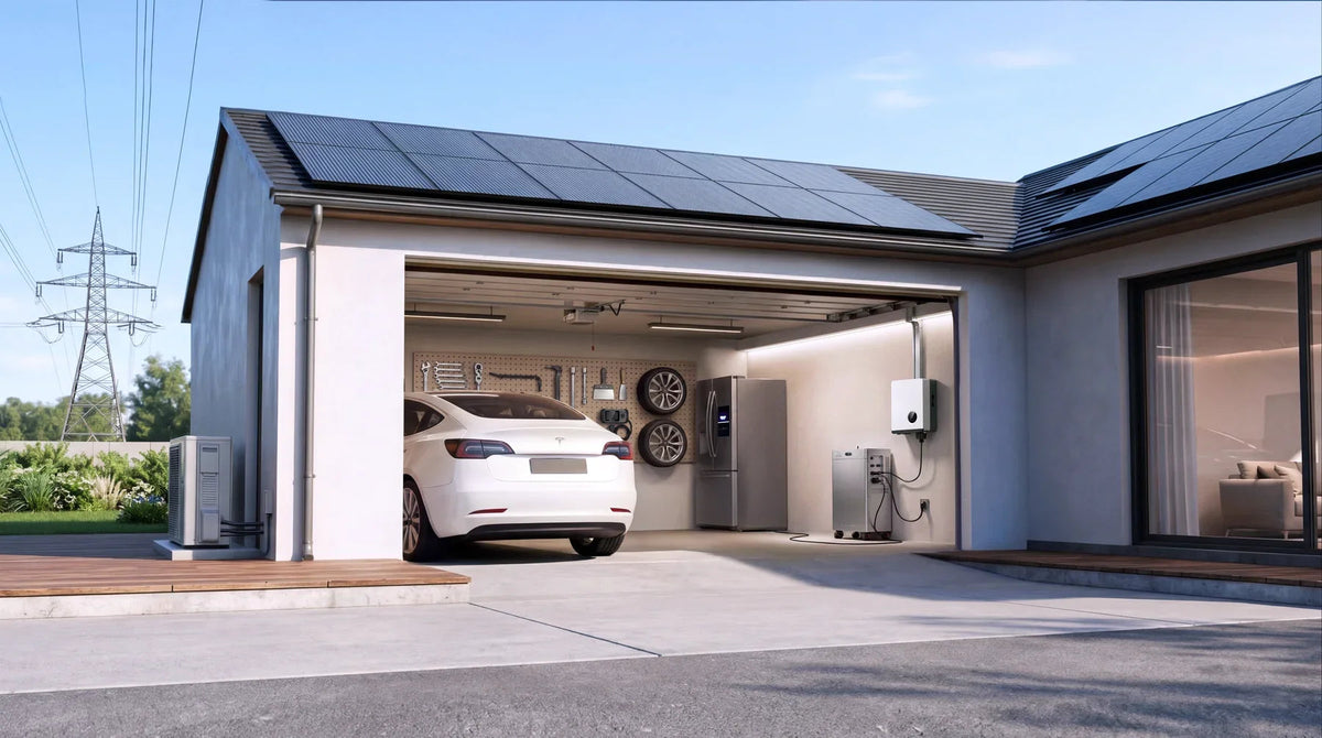 Zendure SolarFlow 3000 Mix AC+ als noodstroom in de garage met elektrische auto