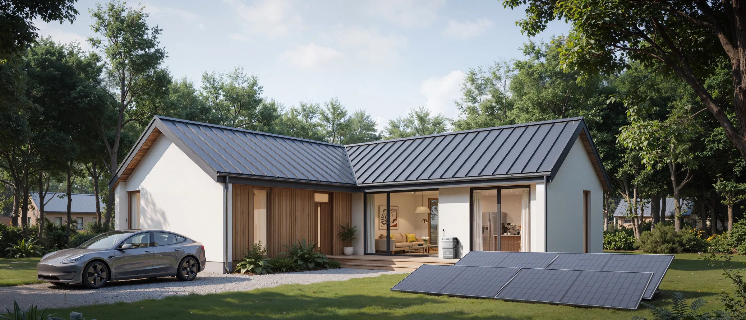 Woning met zonnepanelen en de Zendure SolarFlow 800 Pro 2
