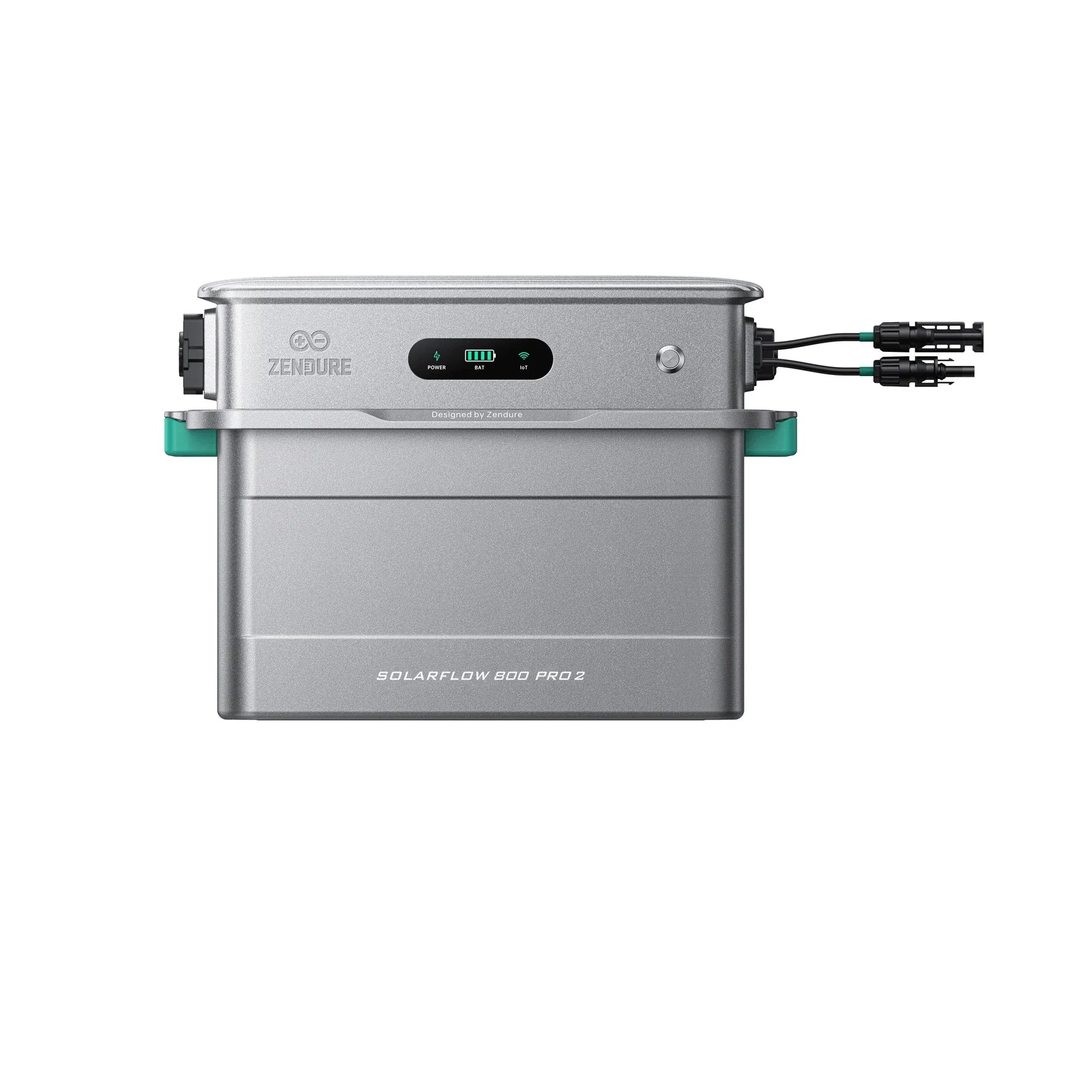 Zendure SolarFlow 800 Pro 2 balkonbatterij vooraanzicht op witte achtergrond